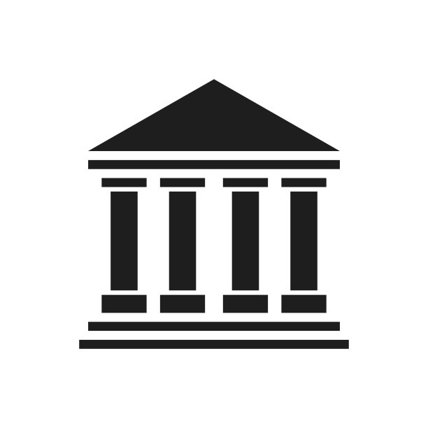 银行图标上的白色背景。图片下载