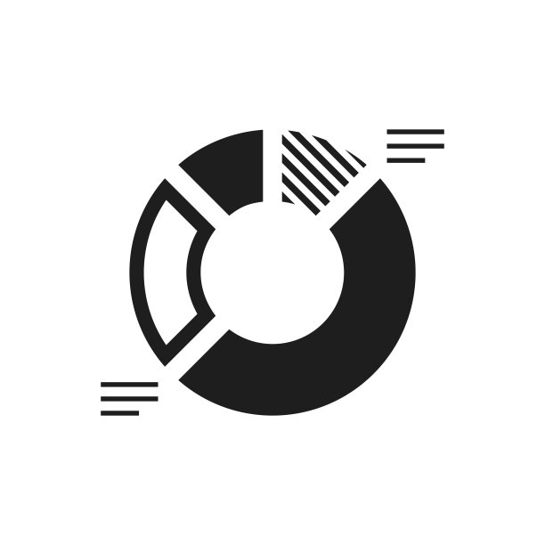 甜甜圈图表图标上的白色背景。图片下载