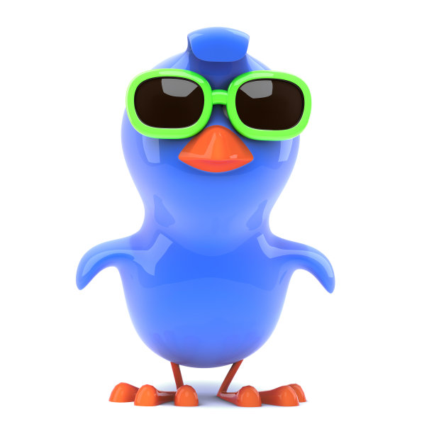 3d蓝鸟绿色太阳镜图片下载