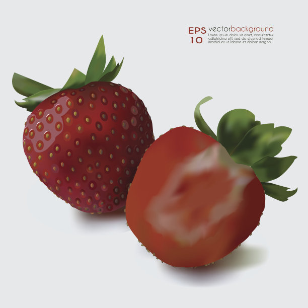 草莓矢量图素材ID：163342936