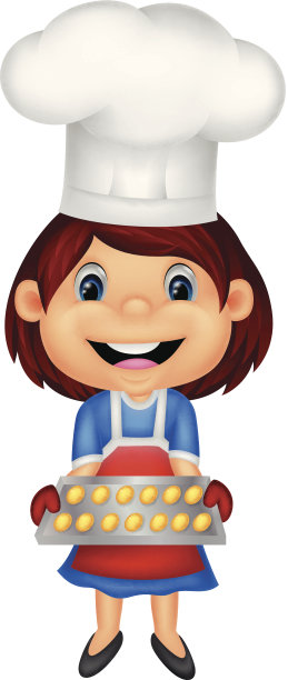 小女孩在做饼干图片下载