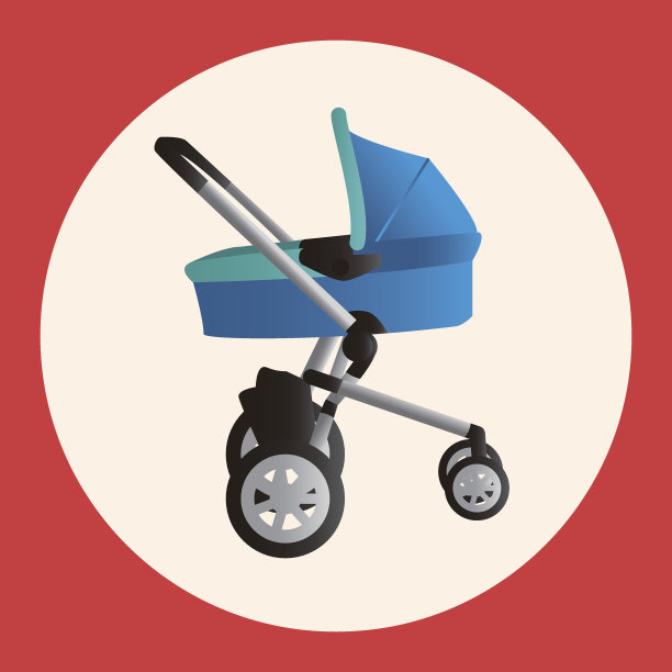 婴儿车主题元素图片下载