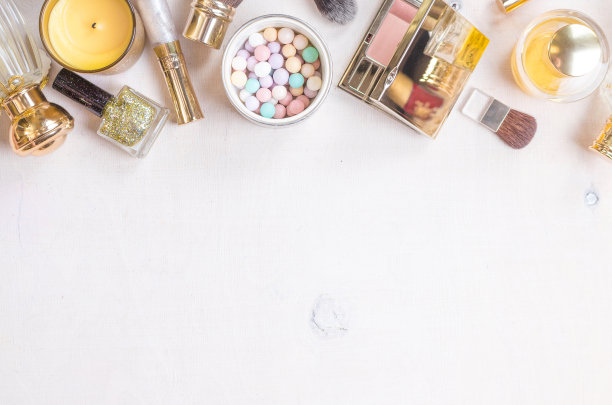 魅力别致的女性化妆品背景图片下载