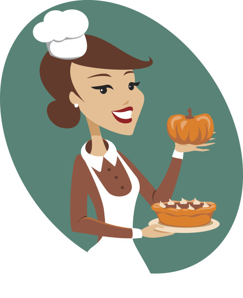 拿着南瓜派的女人图片下载