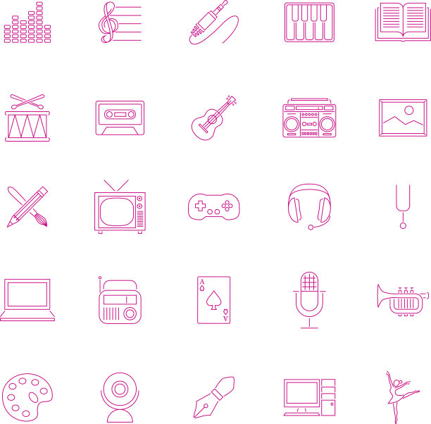 25粉色设置艺术图标2图片下载