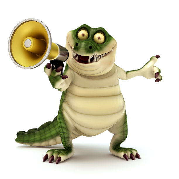 鳄鱼与扩音器图片下载