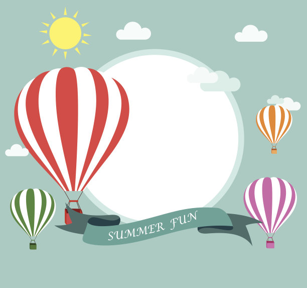 气球飞行素材图片