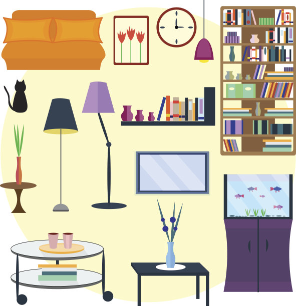 室内家居家具组合图片下载