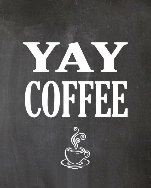 Yay咖啡励志黑板厨房引用图片下载