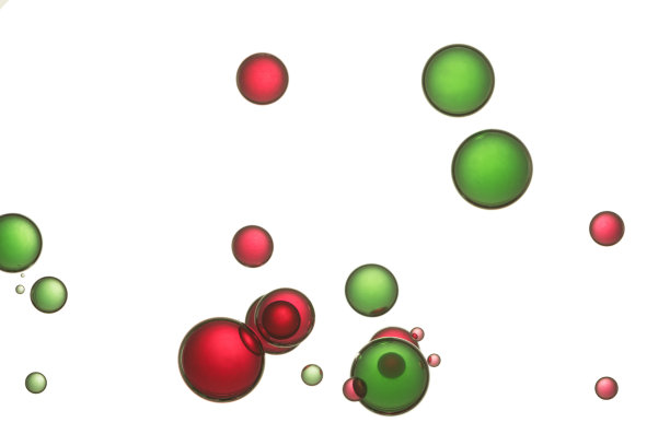 红色和绿色气泡图片下载