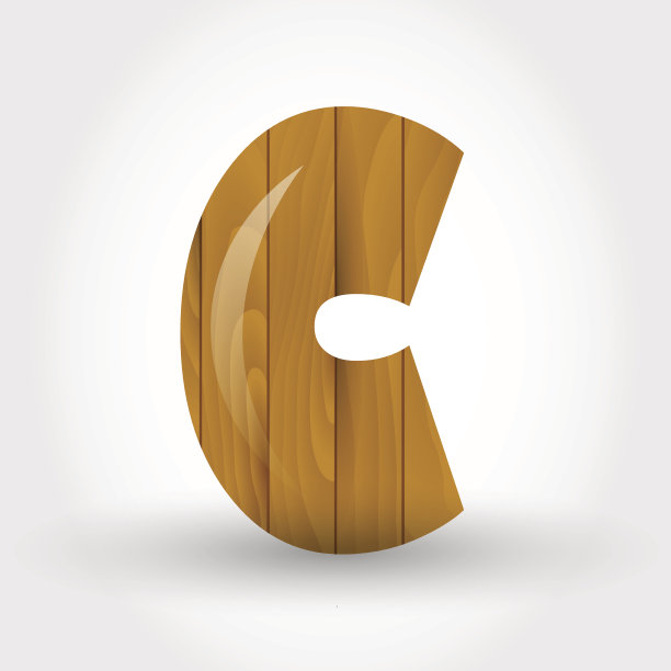 木头字母C图片下载