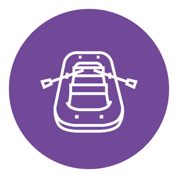 充气船线图标图片下载