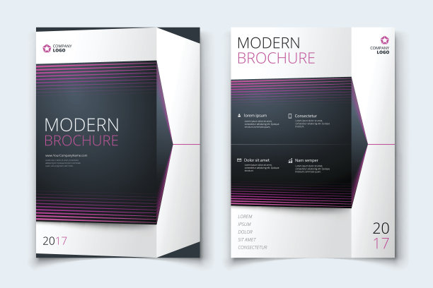公司业务年报封面，小册子或传单设计。传单。目录与抽象的几何背景。现代出版海报杂志，版面，模板。图片下载