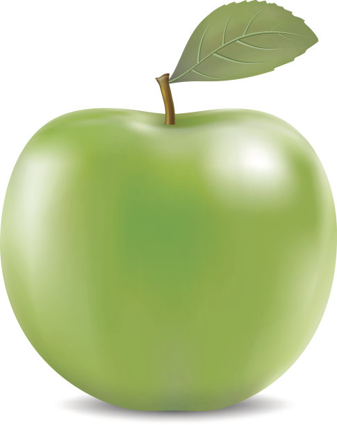 矢量图的大绿苹果图片下载
