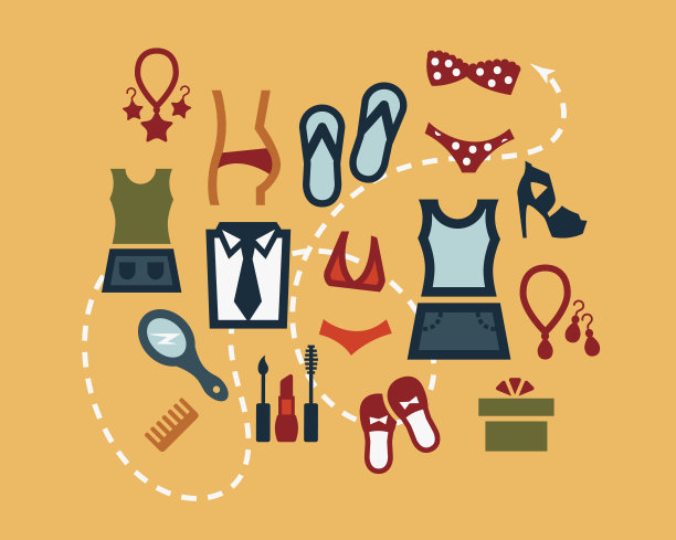 平面时尚图标集图片下载