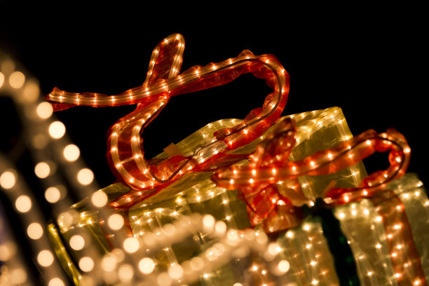 发光的圣诞礼物图片下载