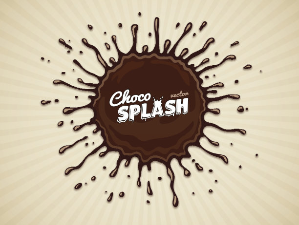 圆形巧克力滴溅图片下载