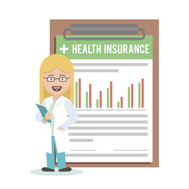 女医生、护士健康保险背景表图片下载
