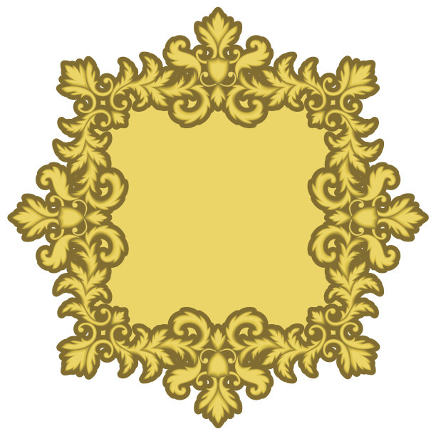 装饰黄金框架图片下载