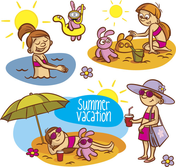 暑期旅游家庭图片下载