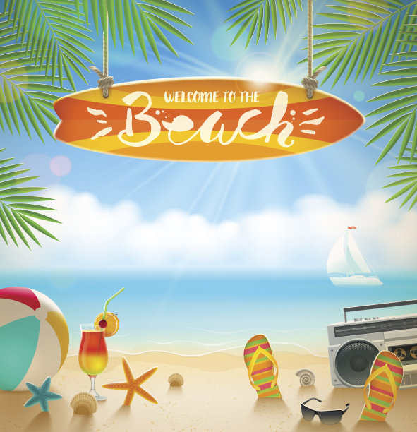 海滩图片素材ID：163402912