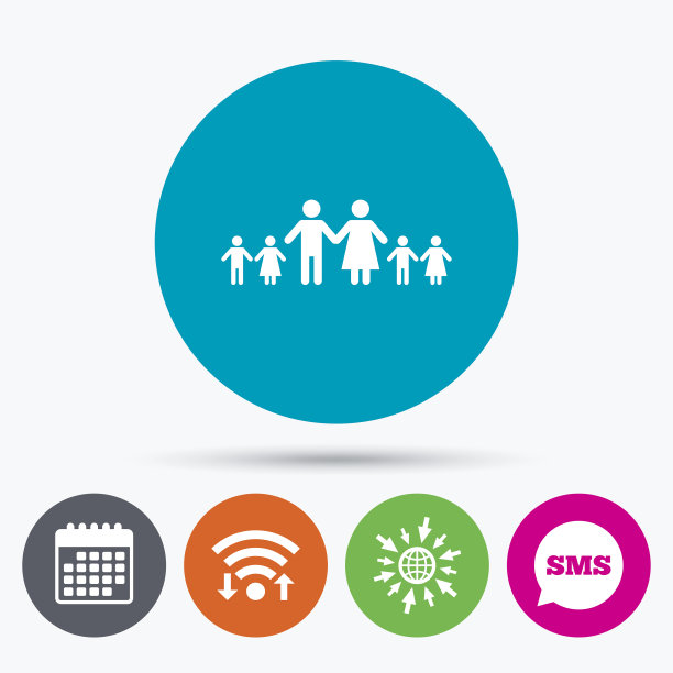 完成大家庭多孩子的签名。图片下载