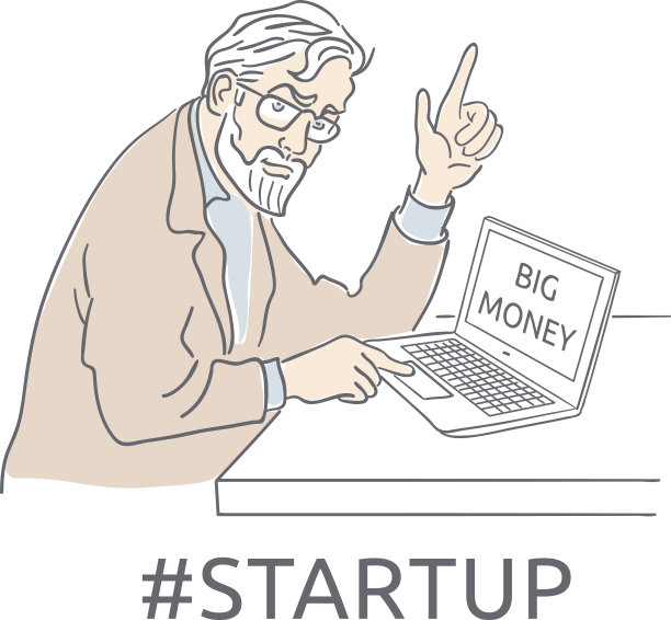 项目经理赚大钱。启动。商业概念矢量图图片下载