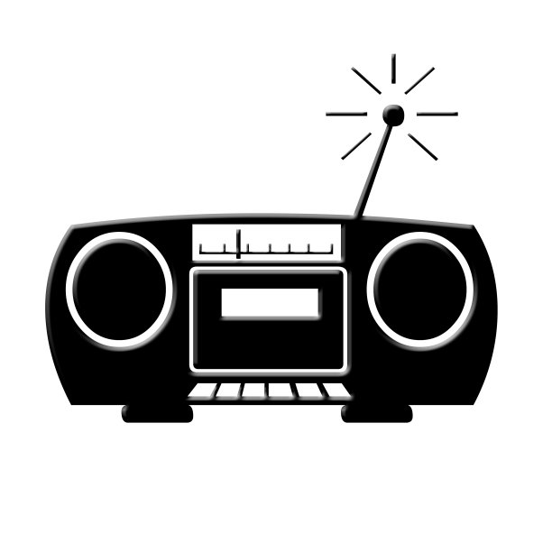 播放广播插图上的白色。图片下载