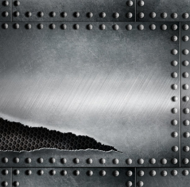 撕裂金属盔甲背景模板图片下载