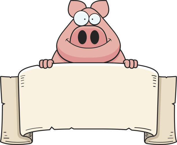 卡通猪横幅图片下载
