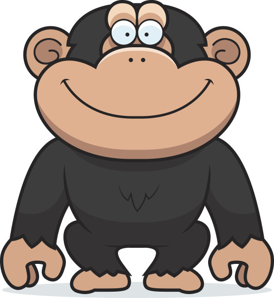 卡通黑猩猩图片下载