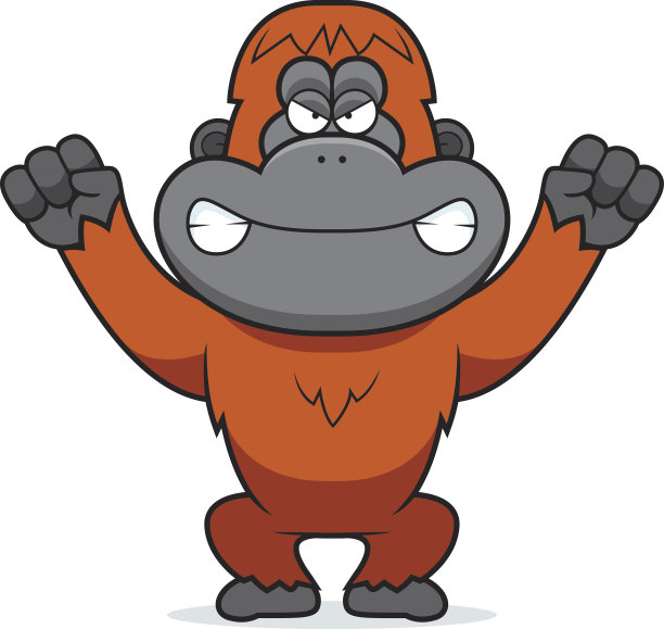 愤怒的卡通猩猩图片下载