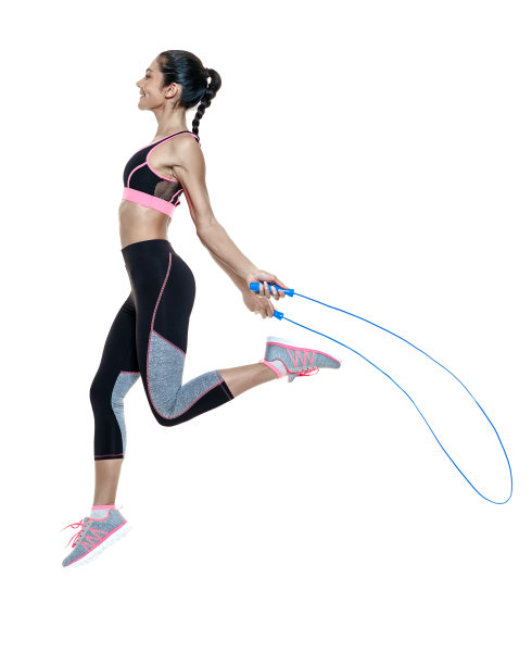 女性健身运动孤立图片下载