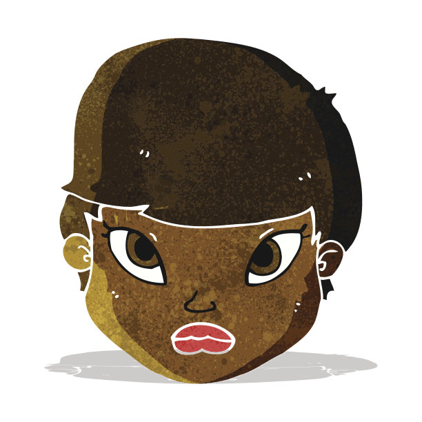 卡通严肃的脸图片下载