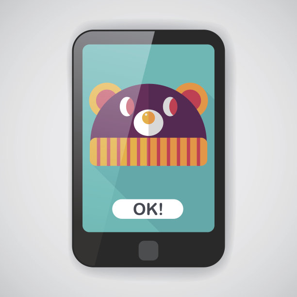 婴儿帽扁平图标与长影子，eps10图片下载