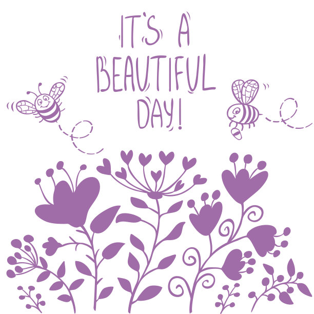 美丽的花朵轮廓图片下载