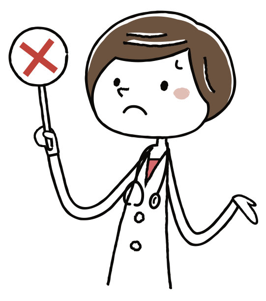 矢量插图材料:女医生。错误,错误。图片下载