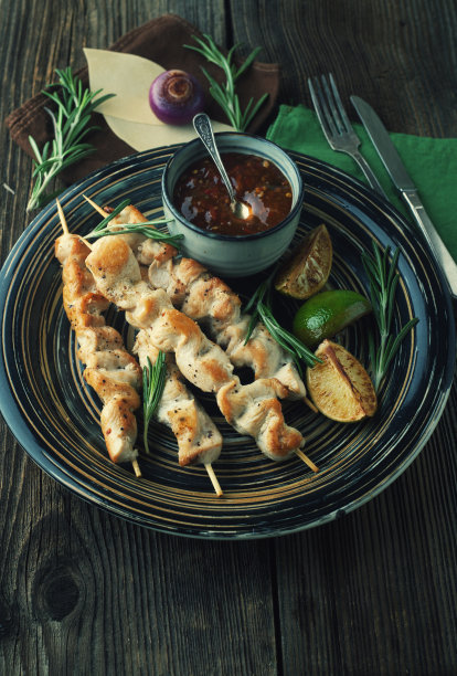 酱汁烤鸡串图片下载