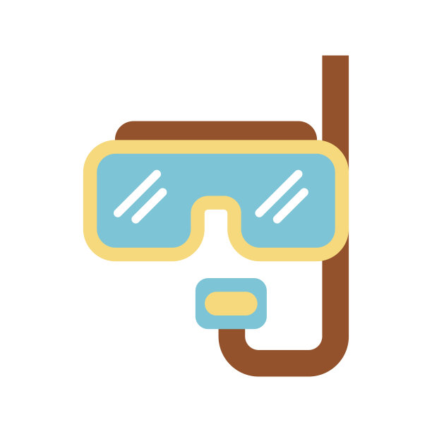 潜水谷歌孤立图标图片下载