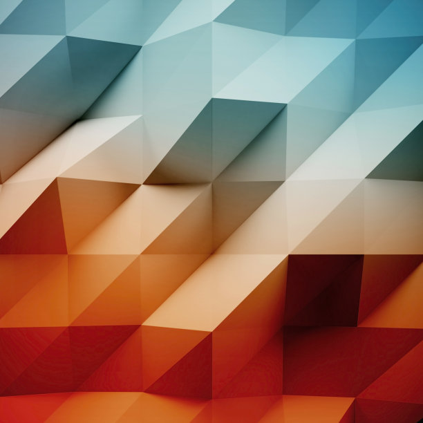 照片的高度详细的白色多边形。多色几何皱褶三角形图片下载