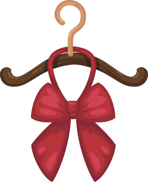 领结与衣架向量图片下载
