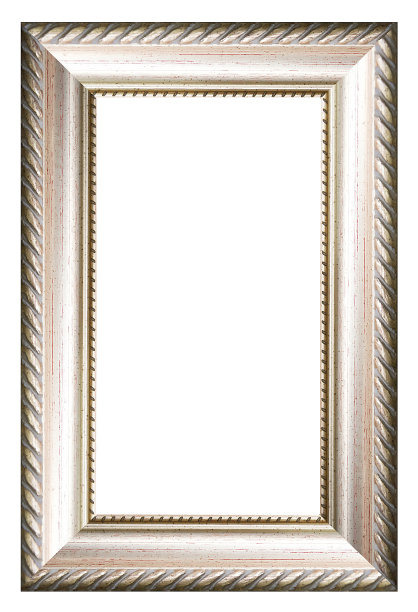 银色复古照片与相框隔离图片下载