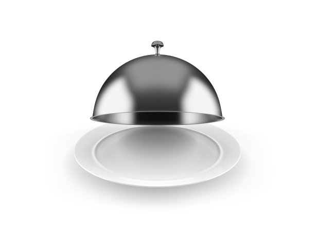 餐盘上的钟形罩图片下载