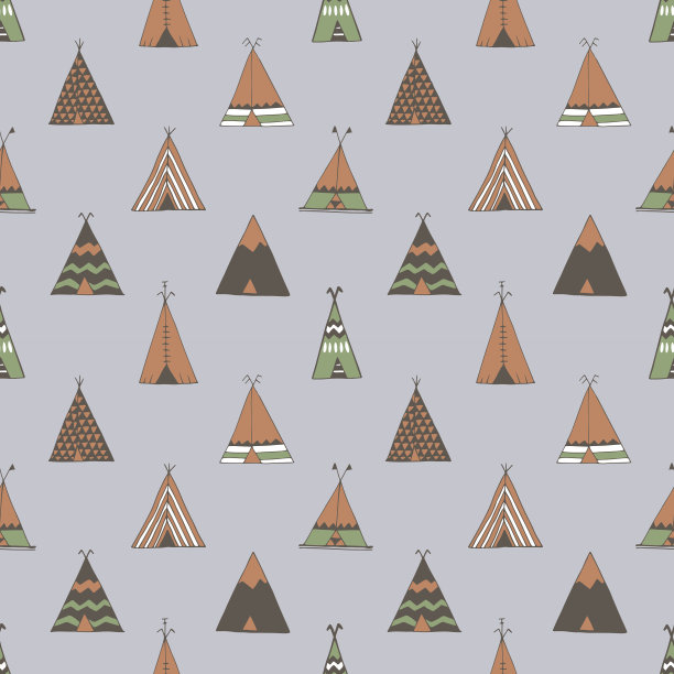 印第安人的夏日帐篷。图片下载