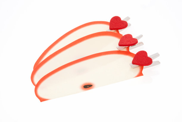 水果形状的心形便利贴图片下载