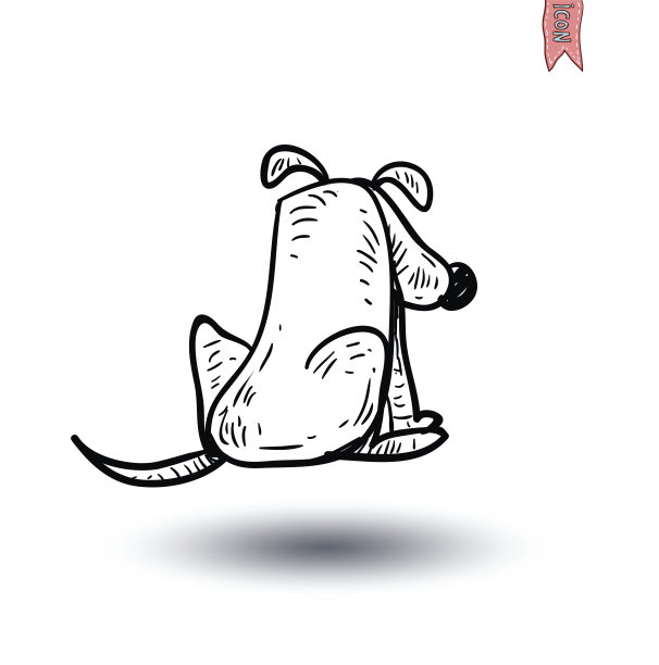 狗图标-插图。图片下载