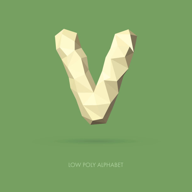 低聚字母V图片下载