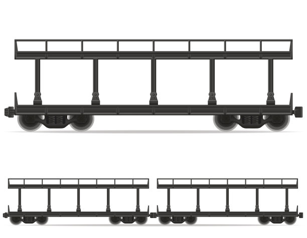 铁路车厢列车矢量图图片下载