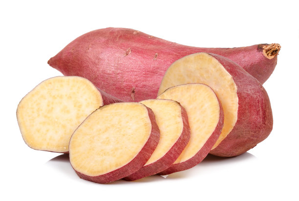 白底上孤立的甘薯图片下载