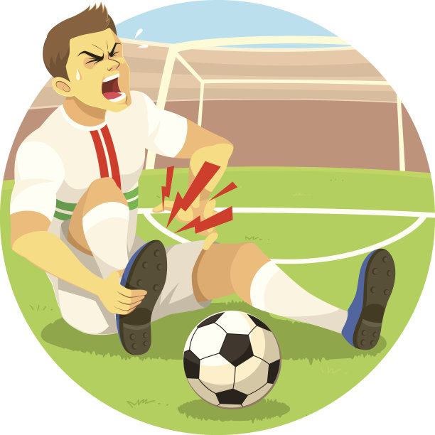 受伤的足球运动员图片下载
